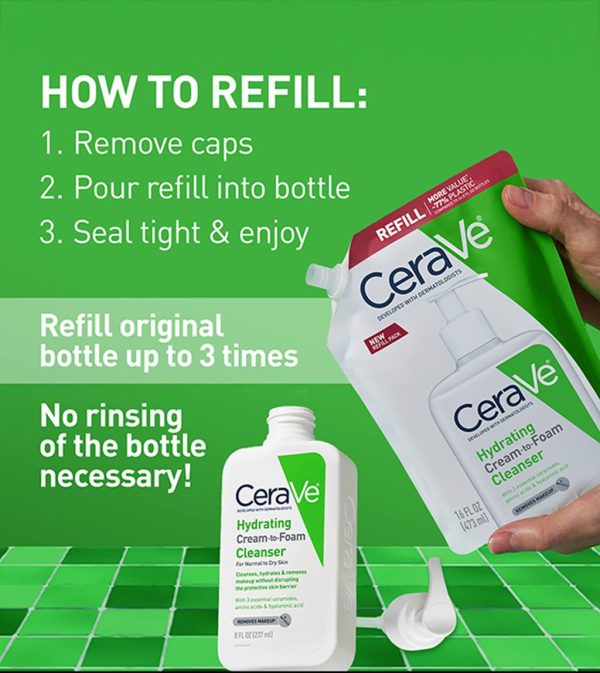 Hydrating Cream-to-Foam Cleanser Refill - Image 3