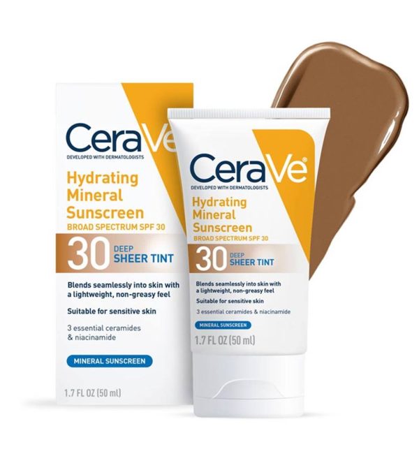 Hydrating Mineral Sunscreen SPF 30 Face Sheer Tint, Shade: Deep - Image 2