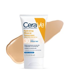 Hydrating Mineral Sunscreen SPF 30 Face Sheer Tint, Shade: Light