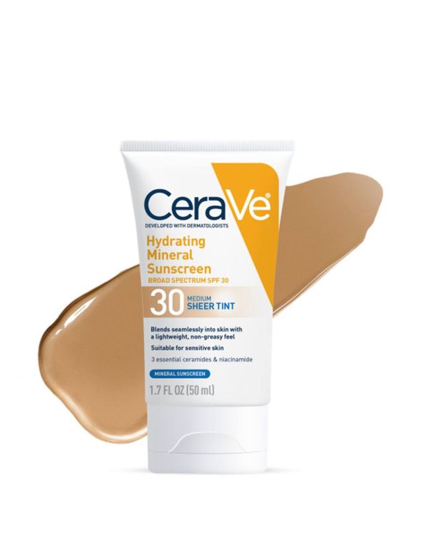 Hydrating Mineral Sunscreen SPF 30 Face Sheer Tint, Shade: Medium
